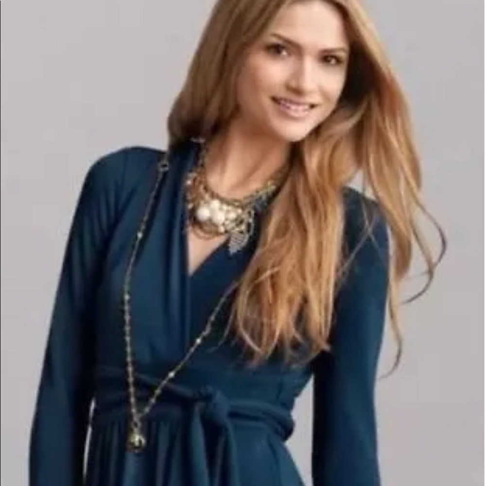 Cabi Chelsea Faux Wrap Knit Career Dress S